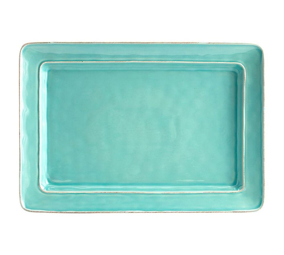 Cambria Rectangular Serving Platter Turquoise Pottery Barn Australia